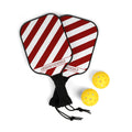 Red Diagonal Stripe Pickleball Kit