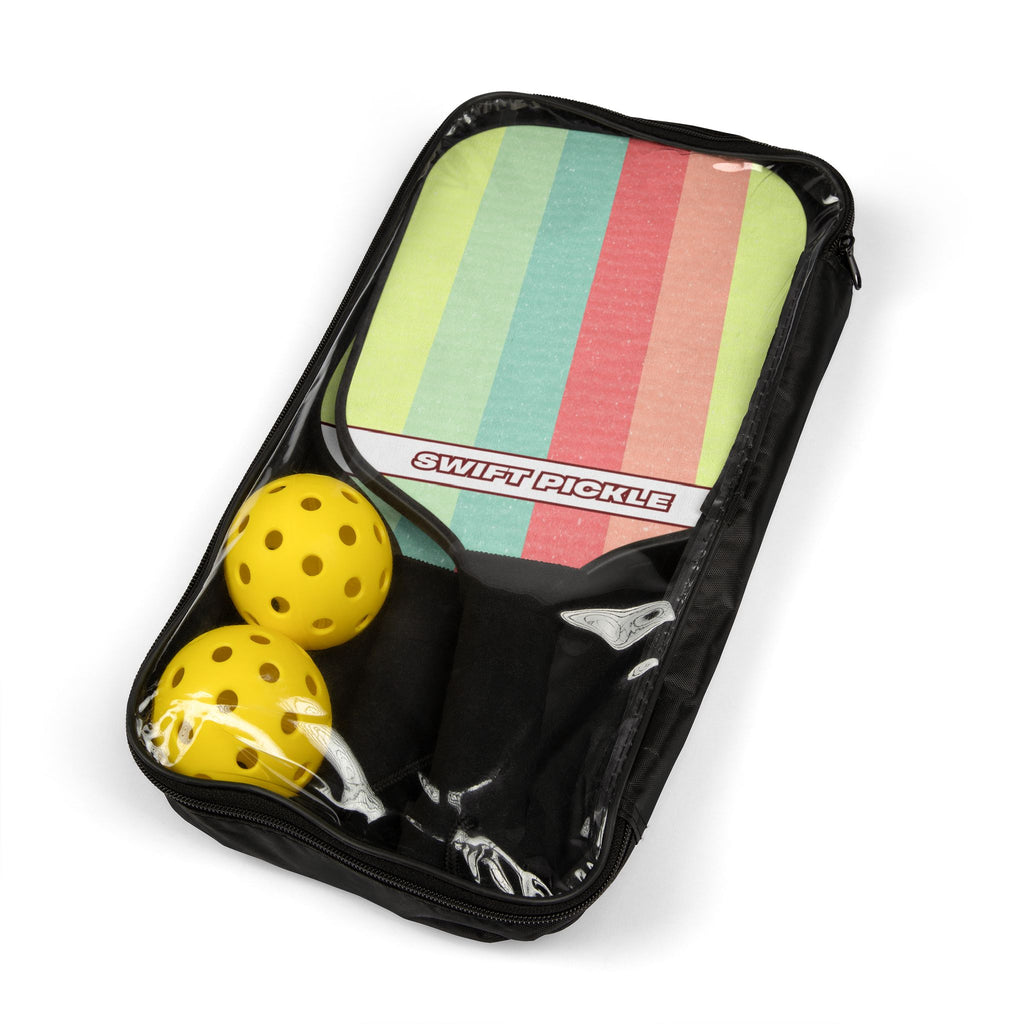 Retro Stripe Pickleball Paddles Set