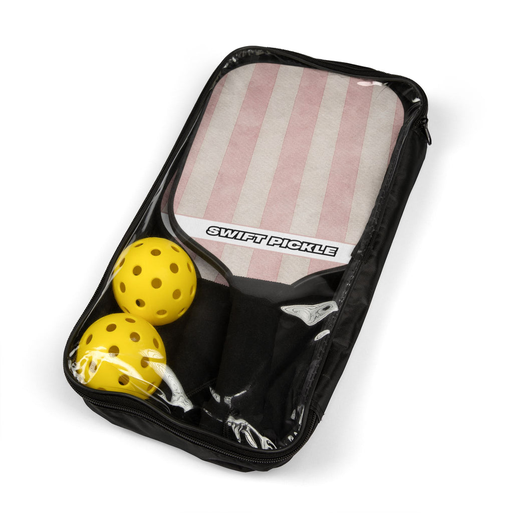 Pink Stripes Paddle & Balls Kit