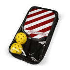 Red Diagonal Stripe Pickleball Kit